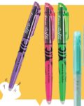 uitwisbare pen - uitgumbare pennen met verschillende kleuren. Stel zelf jouw uitwisbare pen voor de middelbare school samen!