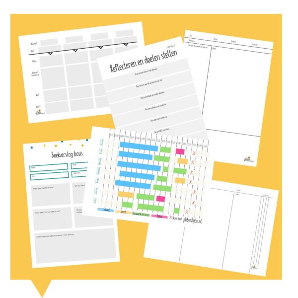 Download en print handige werkbladen voor leren leren