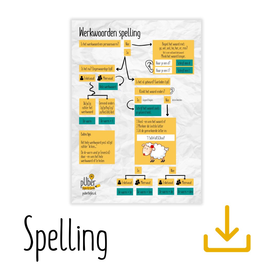Slim stappenplan - Werkwoorden spelling - pUber bijles & coach