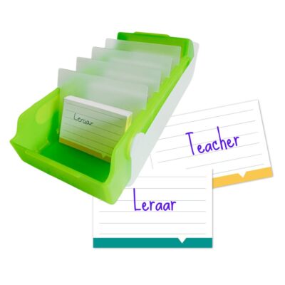 Flitskaartjes flashcards leren leitner methode leitnerbox