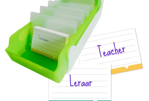 Flitskaartjes flashcards leren leitner methode leitnerbox