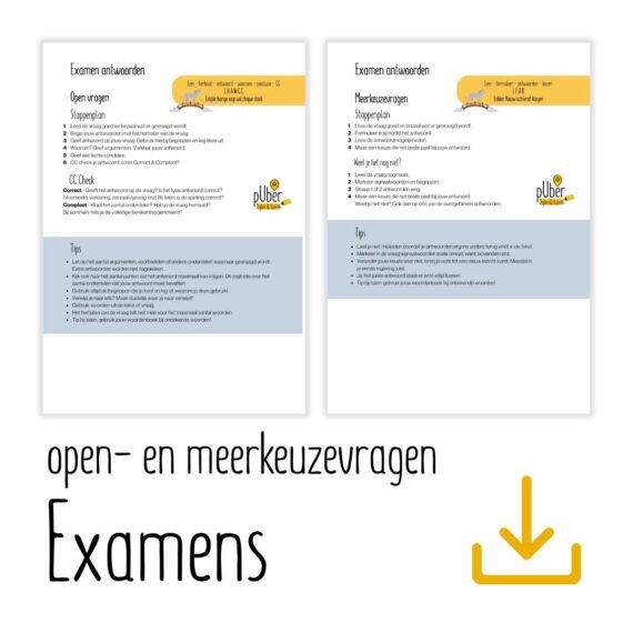 examen voorbereiding open vragen meerkeuze vragen beantwoorden tips