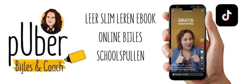 schoolspullen en online bijles, bekend van tiktok Michelle van pUber bijles #lekkerbezig