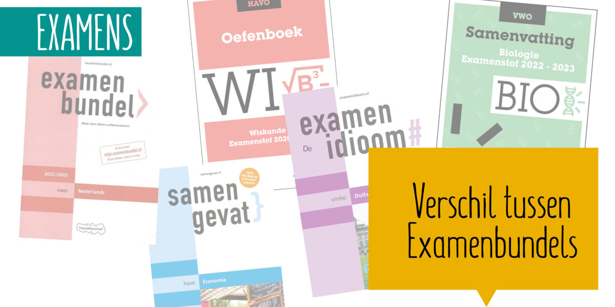 Verschil tussen Examenbundels: Examenbundel vs Examenoverzicht